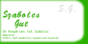 szabolcs gut business card